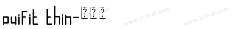 ouifit thin字体转换